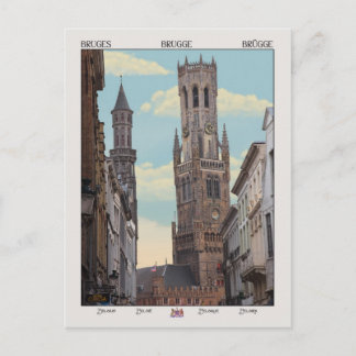 Postal El campanario de Brujas