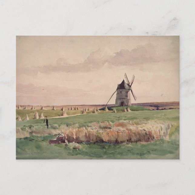 Postal El campo de batalla de Crecy, 26 de agosto de 1346 (Anverso)