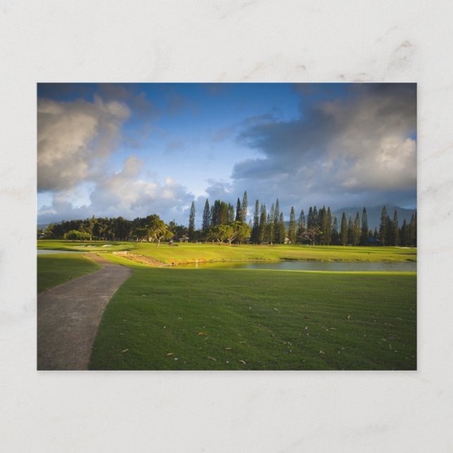 Postal El campo de golf Makai en Princeville (Anverso)