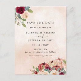 Postal El campo de las calabazas rusticas modernas cae ah