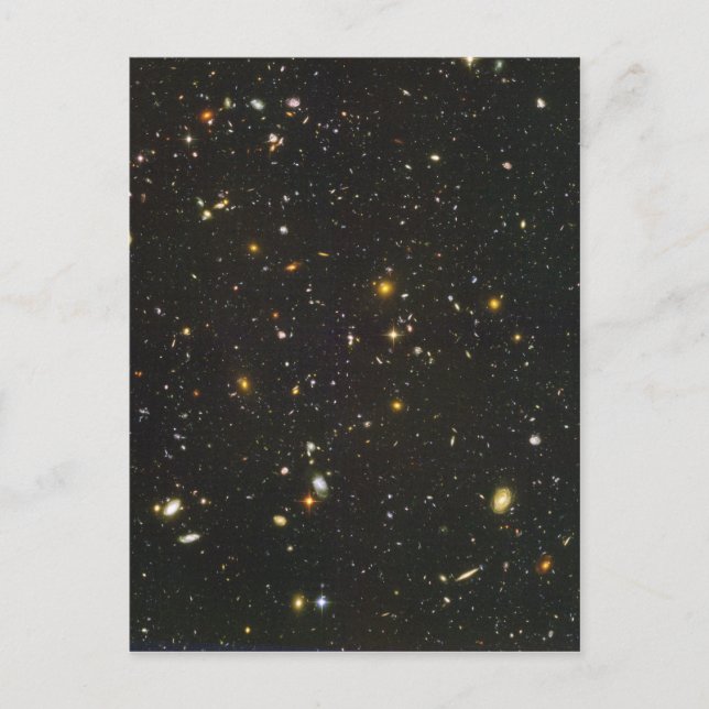 Postal El campo ultraprofundo de Hubble (Anverso)