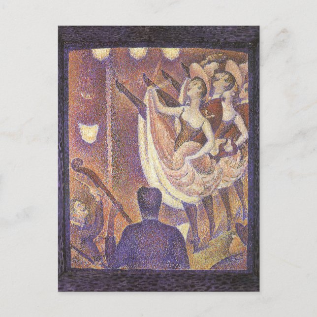 Postal El Can Can Dance, Le Chahut de Georges Seurat (Anverso)