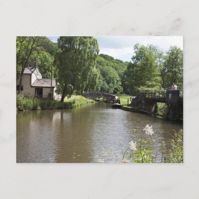 Postal El Canal de Caldon Consall Staffordshire (Anverso)