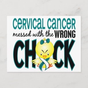 Postal El Cáncer Cervical Envuelto Con El Chick Equivocad