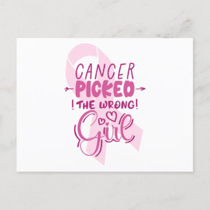 Postal El cáncer cogió al Chica equivocado