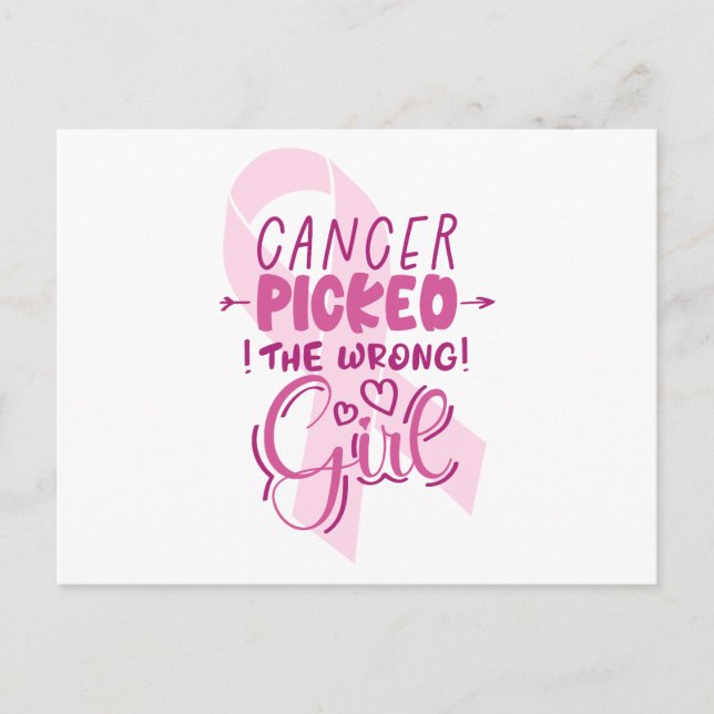 Postal El cáncer cogió al Chica equivocado (Anverso)