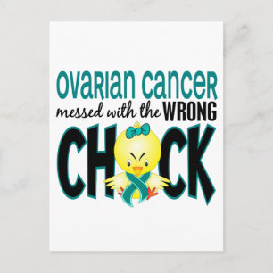 Postal El Cáncer De Ovario Envuelto Con El Chick Equivoca
