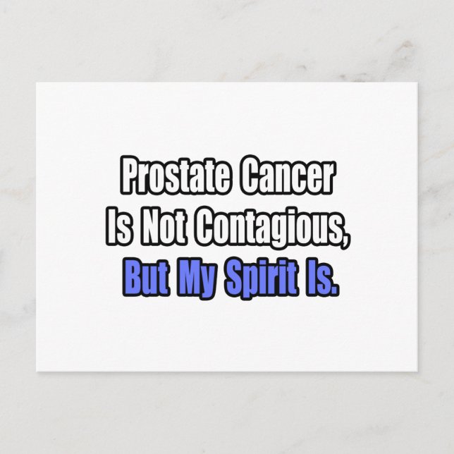Postal El Cáncer De Próstata No Es Contagioso. (Anverso)