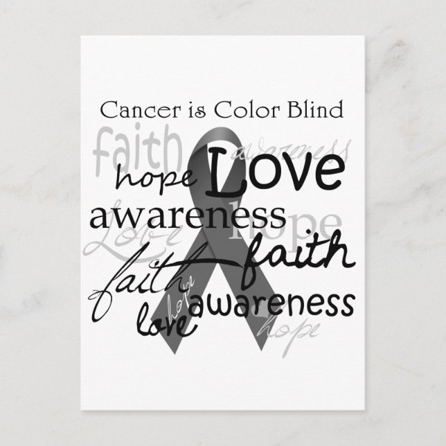 Postal El cáncer es color BLind (Anverso)