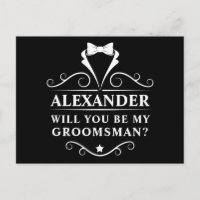 El Canto De Tuxedo Serás Mi Groomsman Negro