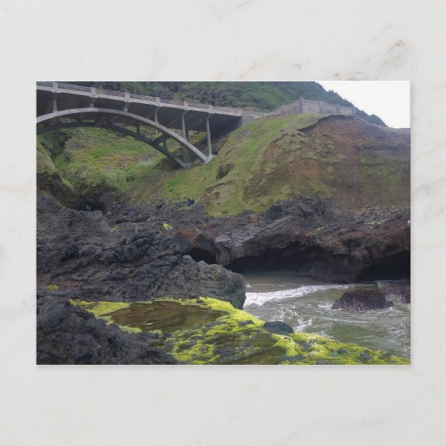 Postal El caos de Coco, Cabo Perpetua, Oregón (Anverso)