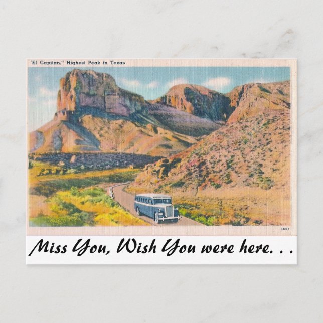 Postal El Capitán, (Anverso)