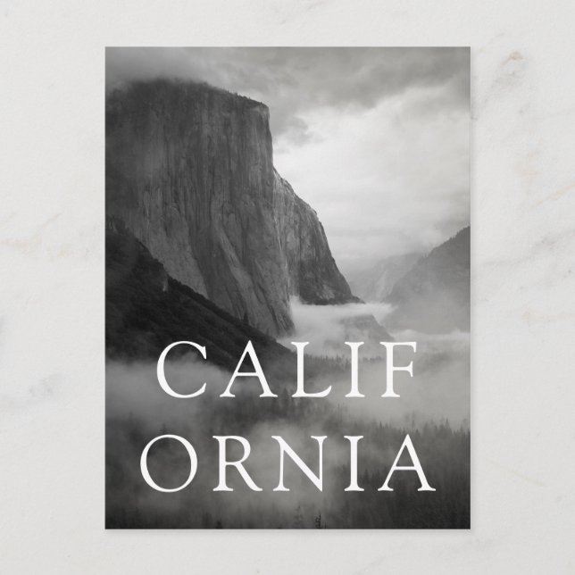 Postal El Capitan con Niebla (Anverso)