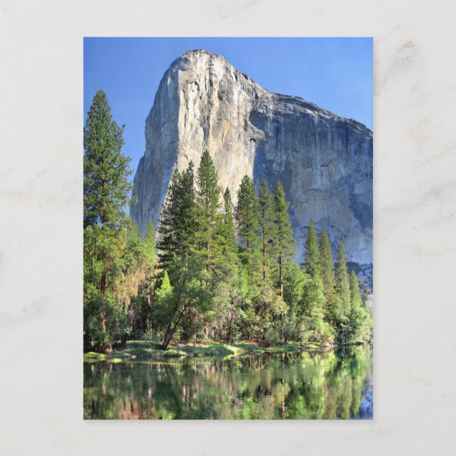 Postal El capitán sobre el río Merced - Valle Yosemite (Anverso)