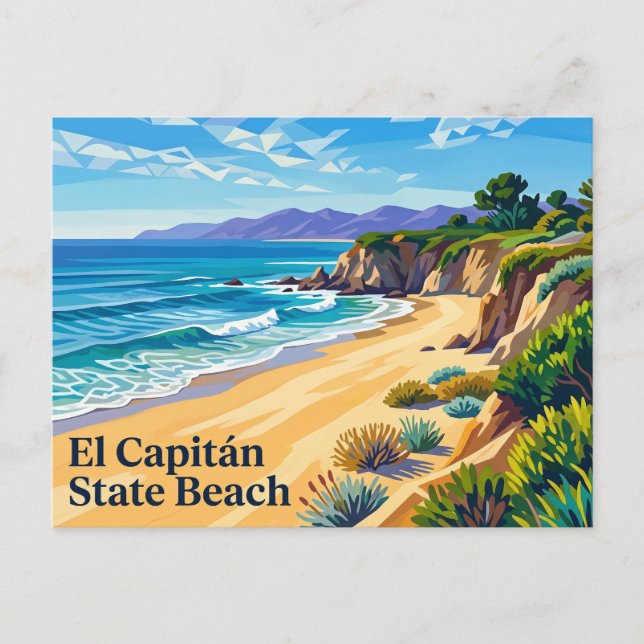Postal El Capitán State Beach California (Anverso)