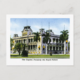 Postal El Capitolio de Hawái, antiguo Palacio Real