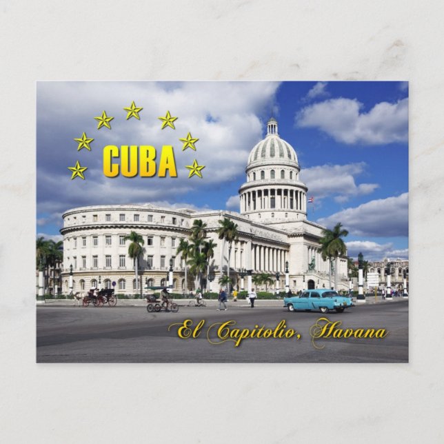 Postal El Capitolio, La Habana, Cuba (Anverso)