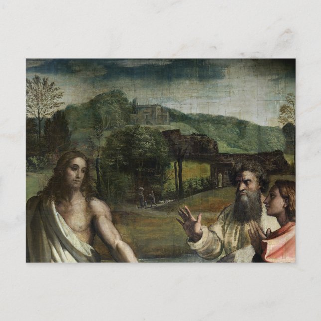 Postal El cargo de Cristo para San Pedro (Anverso)