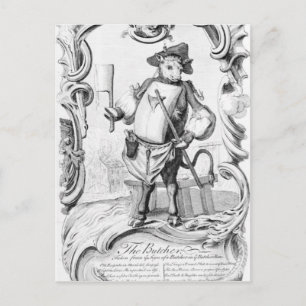 Postal El carnicero, publicado en 1746