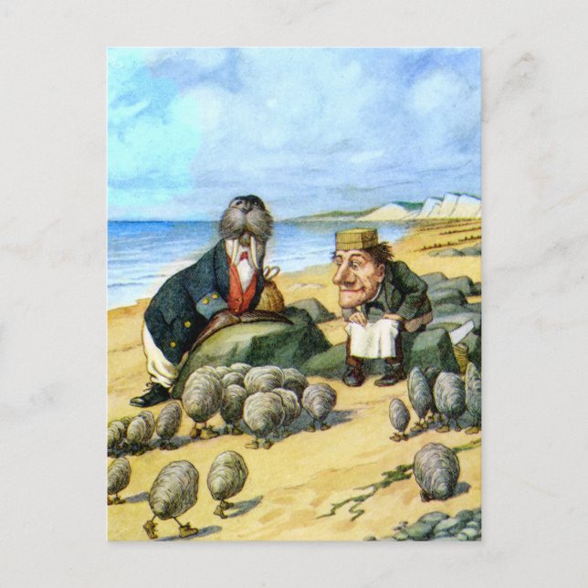 Postal El carpintero y la morsa (Anverso)