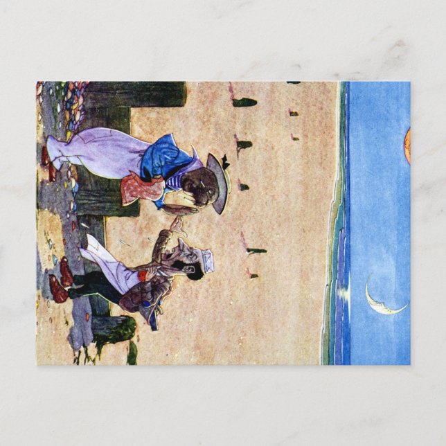 Postal El carpintero y la morsa - Alicia en el país de la (Anverso)