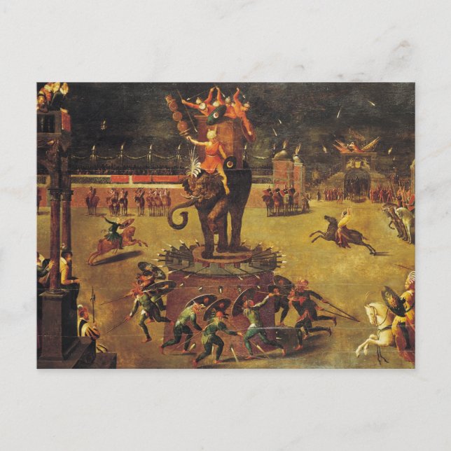 Postal El carrusel del elefante (Anverso)