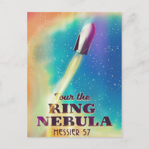 Postal El cartel de viaje espacial de la Nebulosa del Ani