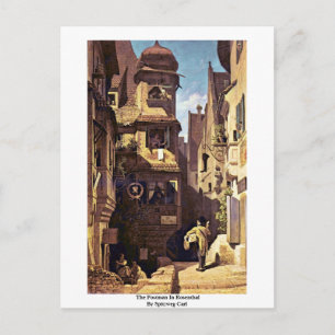 Postal El cartero en Rosenthal de Spitzweg Carl