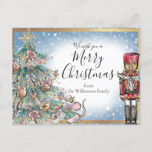 Postal El Cascanueces Nombre Personalizado Feliz Navidad