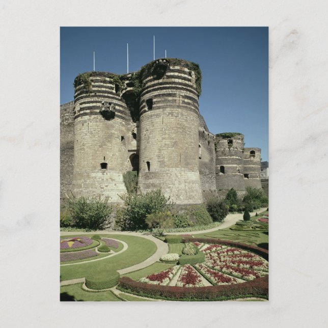 Postal El castillo de Angers, terminado en 1238 (Anverso)