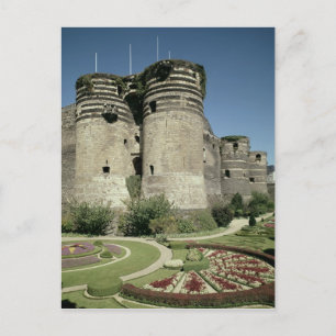 Postal El castillo de Angers, terminado en 1238