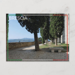 Postal El castillo de Brescia - Italia