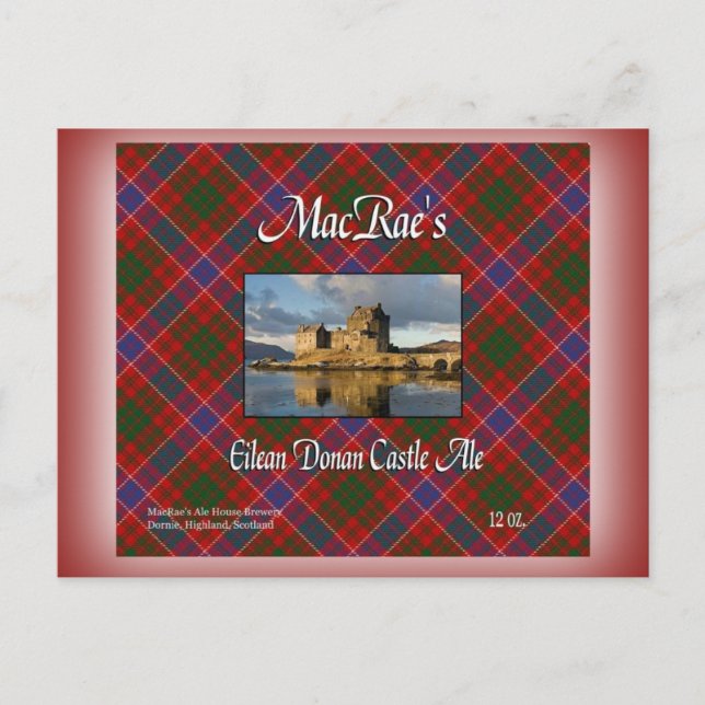 Postal El castillo de Donan Eilean de MacRae (Anverso)