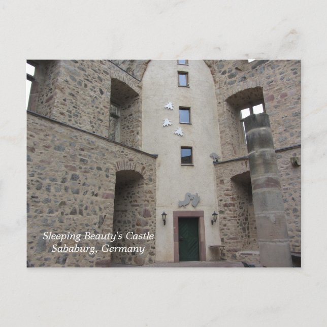 Postal El castillo de la bella durmiente (Anverso)
