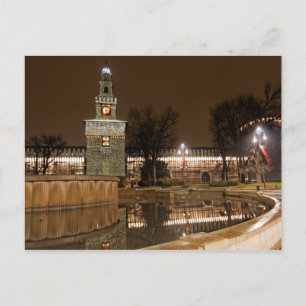 Postal El castillo de Milán