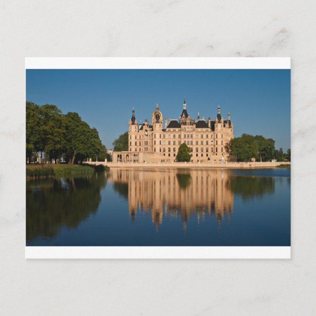 Postal El castillo de Schwerin en Alemania (Anverso)