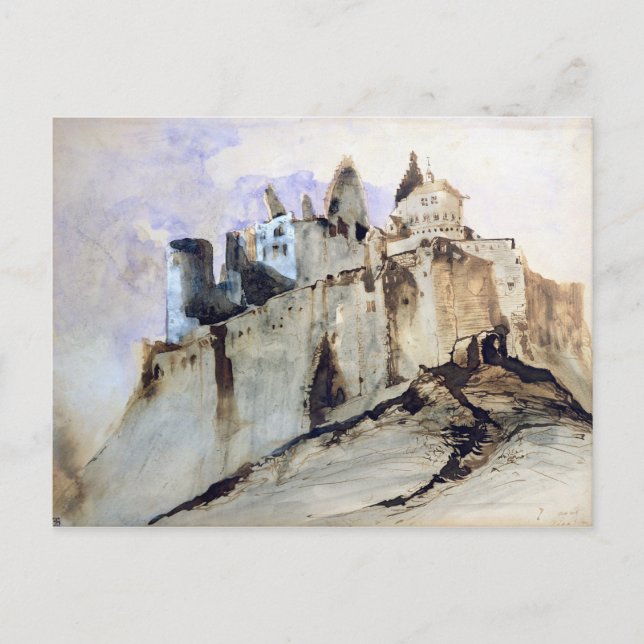 Postal El castillo de Vianden, 1871 (Anverso)