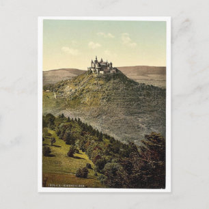 Postal El castillo, Hohenzollern, Alemania rara fotocromo