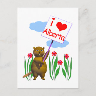 Postal El castor canadiense ama a Alberta