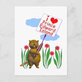 Postal El castor canadiense ama la isla del Príncipe Edua