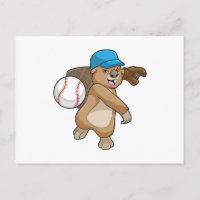 El castor del béisbol deportivo con gorra