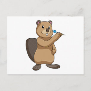 Postal El castor en Darts con Dart