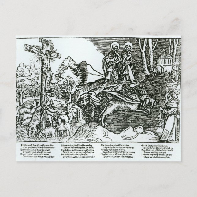 Postal El catolicismo romano y el luteranismo contrastado (Anverso)