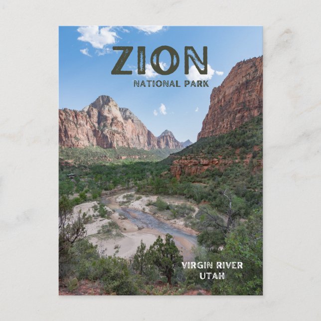 Postal El cautivador parque nacional de Zion (Anverso)
