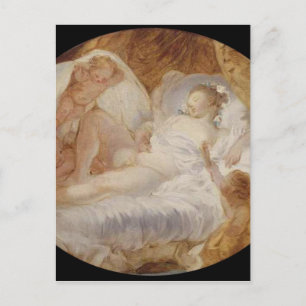 Postal El cénit de Jean-Honore Fragonard