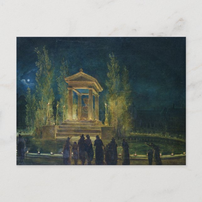 Postal El Cenotafio de Jean Jacques Rousseau (Anverso)