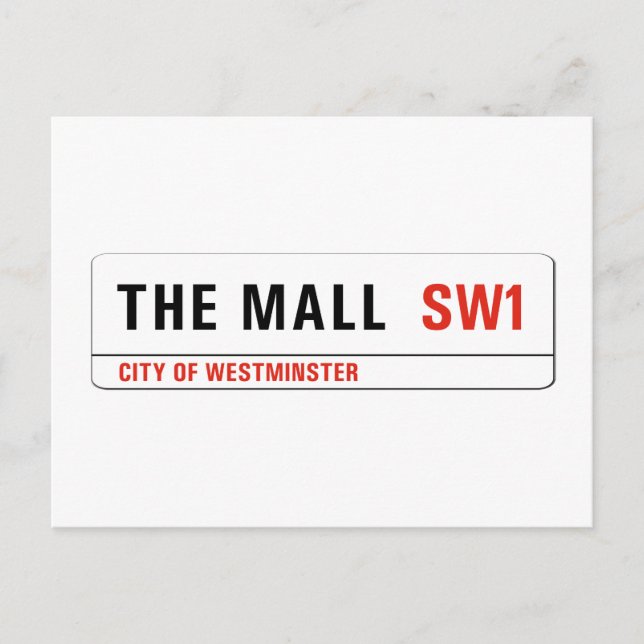 Postal El centro comercial, el Rótulo London Street (Anverso)