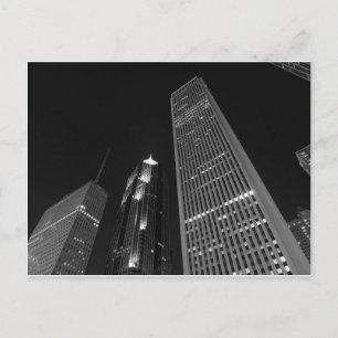 Postal El centro de Chicago de noche