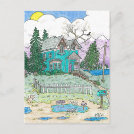 Postal El charco, persiguiendo a las arcoiris