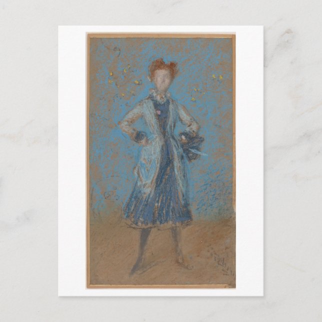Postal "El Chica azul" de James McNeill Whistler Postcard (Anverso)